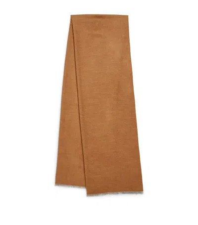 Max & Co Double-faced Indole Stole In Brown