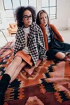 Max & Co Double-breasted Checked Coat In Multi