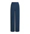 Max & Co Drape-detail Trousers In Blue