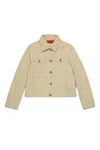 Max & Co Cotton Blend Gabardine Jacket In Beige