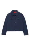 Max & Co Drill Trucker Jacket In Blue