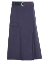 Max & Co . Egeo Woman Midi Skirt Navy Size 10 Polyester, Cotton