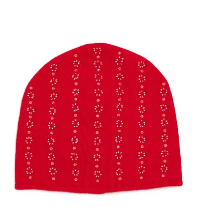 Max & Co Embellished Beanie In Red
