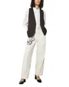 Max & Co Embroidered Barrel-leg Trousers In White