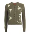 Max & Co Embroidered Jacquard Floral Cardigan