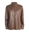Max & Co Faux Leather Jacket In Brown