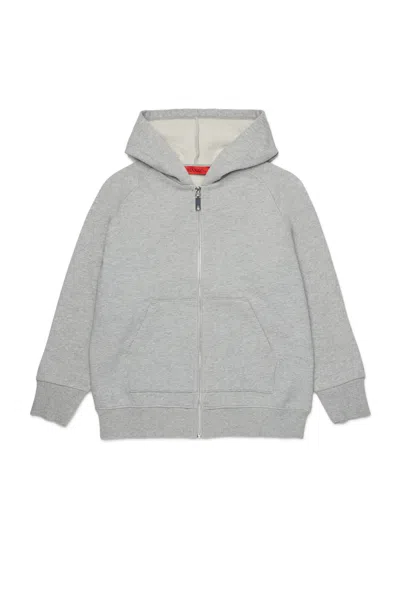 Max & Co Kids' Hoodie With Emblem On The Back In Gray