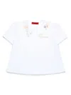 Max & Co Floral Embroidery T-shirt In White