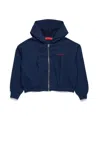 Max & Co Logo-embroidered Jacket In Blue