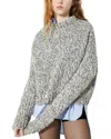 Max & Co . Funnel Neck Wool Blend Sweater In Multi