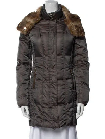 Pre-owned Max & Co Fur Coat In Green