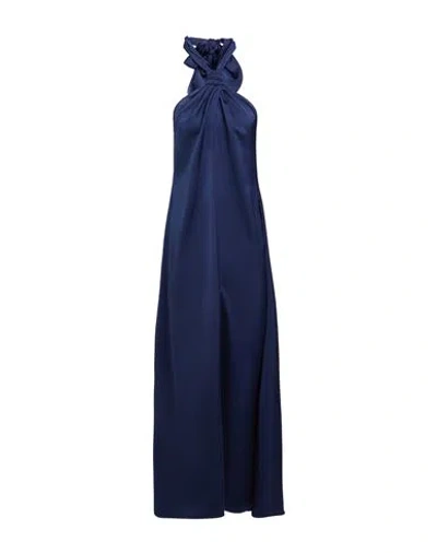 Max & Co . Gang Woman Maxi Dress Navy Blue Size 8 Polyester