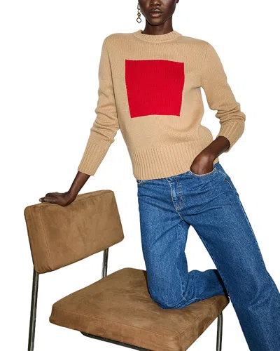 Max & Co . Gelato Wool & Cashmere Inlay Knit Sweater In Animal Print