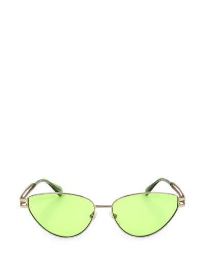 Max & Co Geometric-frame Cut-out Sunglasses In Gray