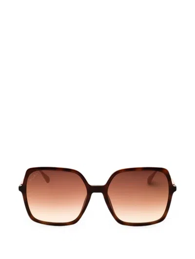 Max & Co Geometric-frame Sunglasses In Brown
