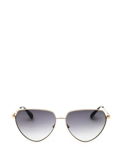 Max & Co Geometric-frame Sunglasses In Gold