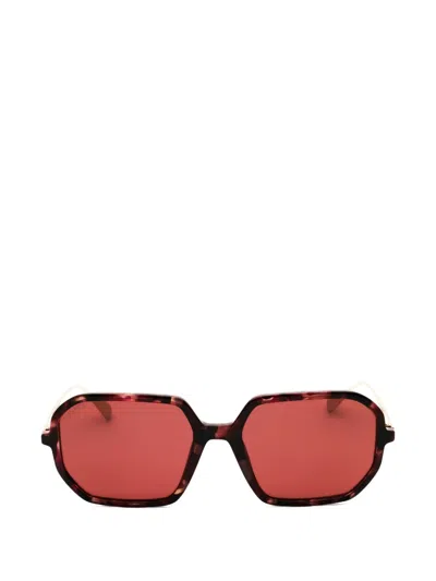 Max & Co Geometric-frame Sunglasses In Red