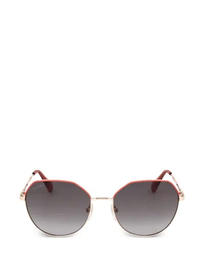 Max & Co Geometric-frame Sunglasses In Gray