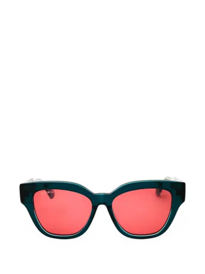 Max & Co Geometric-frame Sunglasses In Green