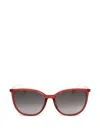 Max & Co Geometric-frame Sunglasses In Burgundy