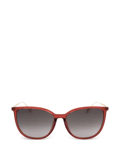 Max & Co Geometric-frame Sunglasses In Red