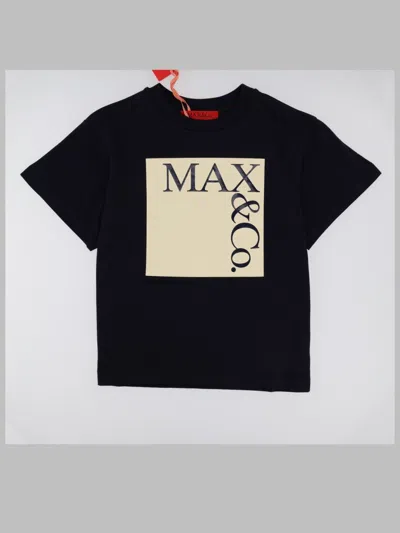 Max & Co . Girls 100% Cotton T-shirt In Black