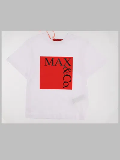 Max & Co . Girls Cotton T-shirt In White