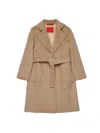 Max & Co . Girls' Wool Belted Coat In Purple