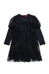 Max & Co Sequin-embellished Knitted Dress In Black