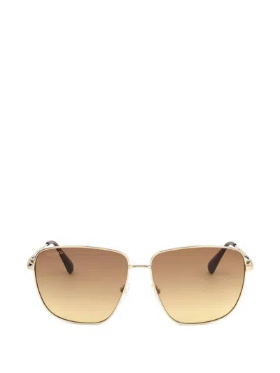Max & Co Gradient-lens Square-frame Sunglasses In Gold