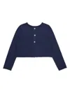 Max & Co Heart-embroidered Cardigan In Blue