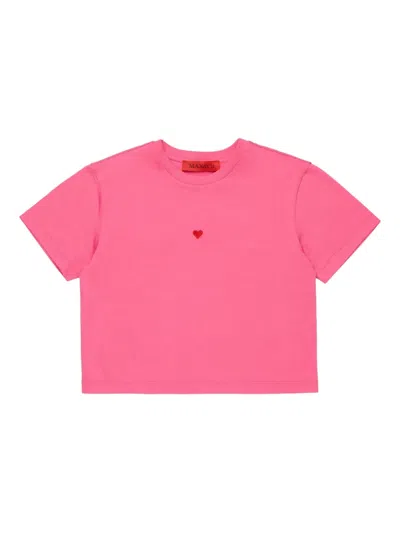 Max & Co Kids' Heart T-shirt In Pink