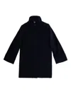 Max & Co High-neck Button Coat In Blue