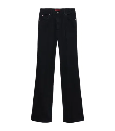 Max & Co High-rise Flared Jeans In Black
