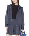 Max & Co . Hooded Zip Jacket In Blue