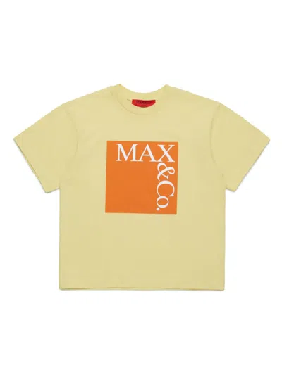Max & Co Kids' Icon T-shirt In 黄色