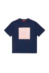 Max & Co Logo-print Cotton T-shirt In Blue