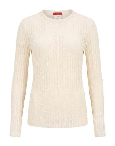 Max & Co . Iside Woman Top Cream Size Xl Polyamide, Elastane In Brown