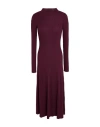 Max & Co . Ivonne Woman Midi Dress Burgundy Size M Acrylic, Virgin Wool In Red