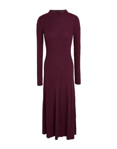 Max & Co . Ivonne Woman Midi Dress Burgundy Size M Acrylic, Virgin Wool In Red