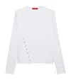 Max & Co Jersey Asymmetric Long-sleeve T-shirt In White