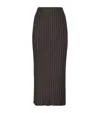 Max & Co Jersey Pleated Column Skirt In Brown