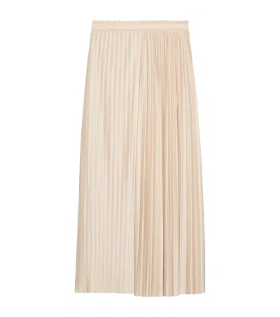 Max & Co . Jersey Pleated Maxi Skirt In Pink