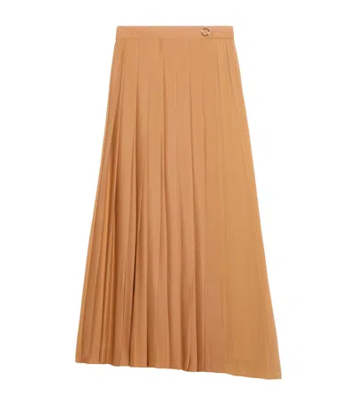 Max & Co . Jersey Pleated Maxi Skirt In Yellow