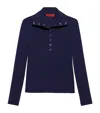 Max & Co Jersey Polo T-shirt In Blue