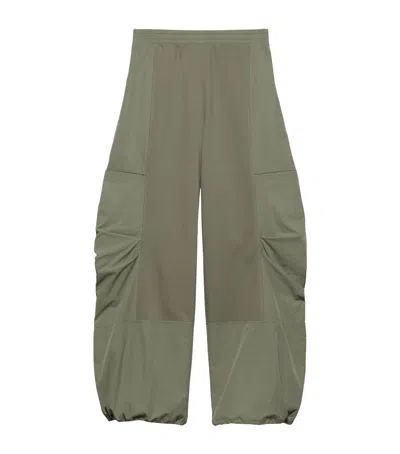 Max & Co Jersey Popper Sweatpants In Green