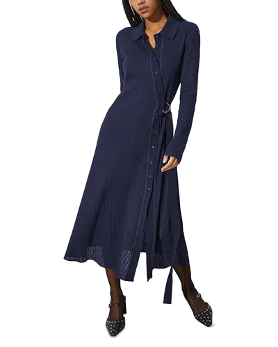 Max & Co . Jersey Shirtdress In Blue