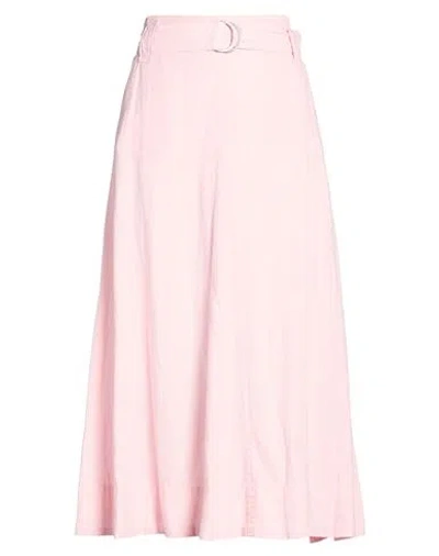 Max & Co . Jock Woman Midi Skirt Pink Size 8 Linen