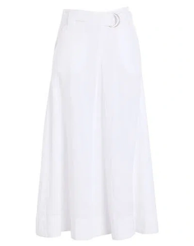 Max & Co . Jock Woman Midi Skirt White Size 4 Linen