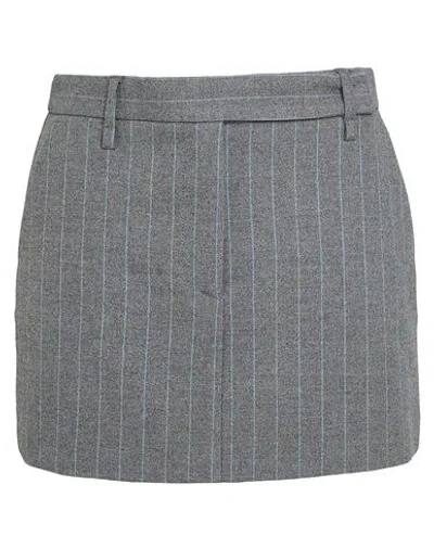 Max & Co . Jokey Woman Mini Skirt Grey Size 6 Polyester, Viscose, Elastane